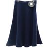Unused Boussole Made In Japan Midi Length Knit Flare Skirt 38 Navy Women Used