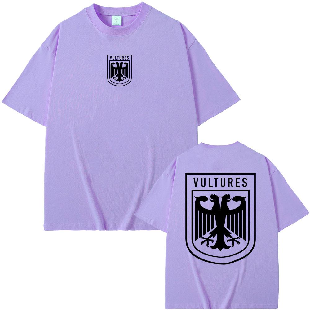 Rapper Kanye West Vultures Nové Hudební Album Grafická Pánská Dámská Hip Hopová Móda Oversized Trička Pánské 100% Bavlněné Tričko