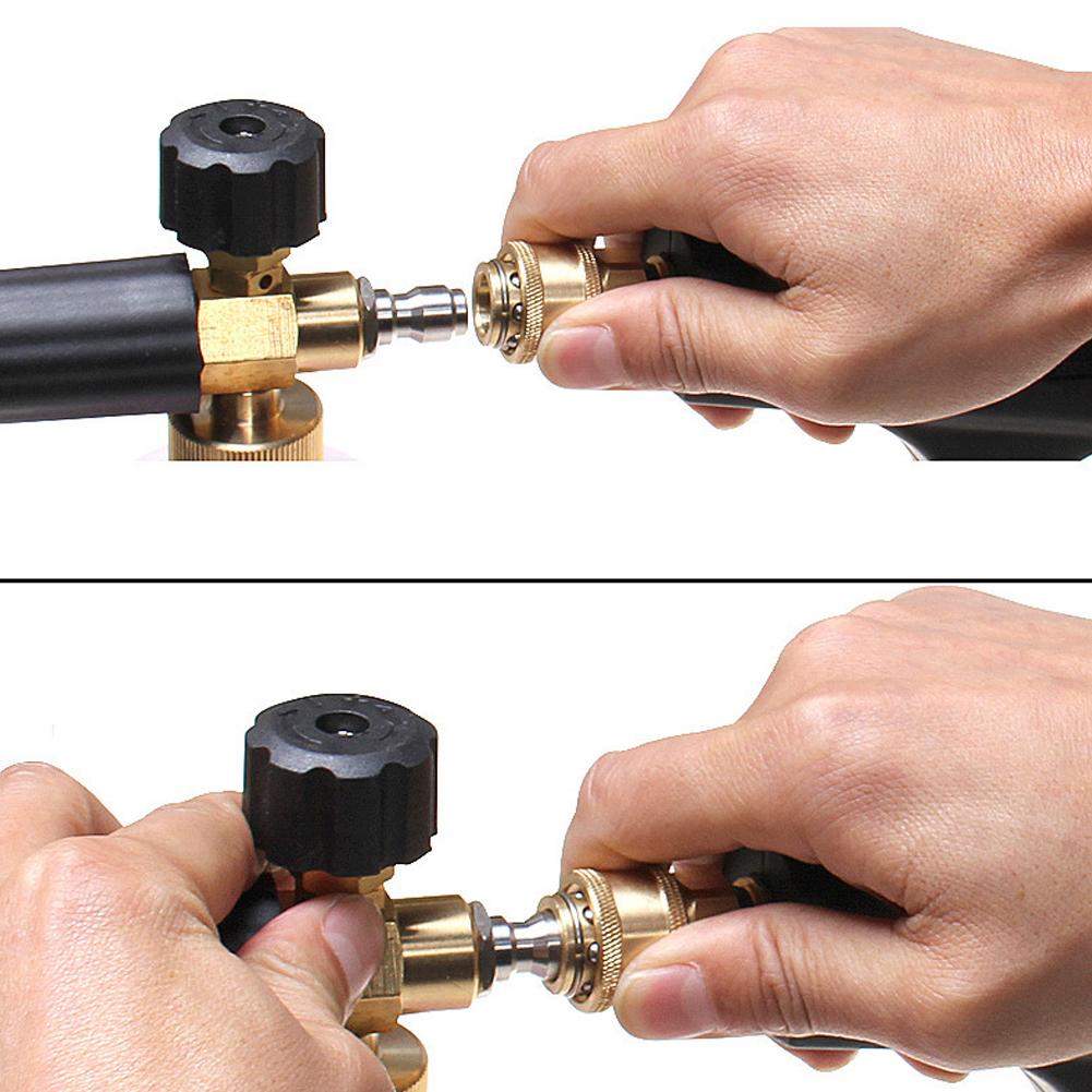 Auto-Reinigungsschaumpistole 1/4 Schnellkupplung Einstellbar Hochdruck Seifenschaumer Autowaschanlage Hochdruckreiniger Schaumgenerator