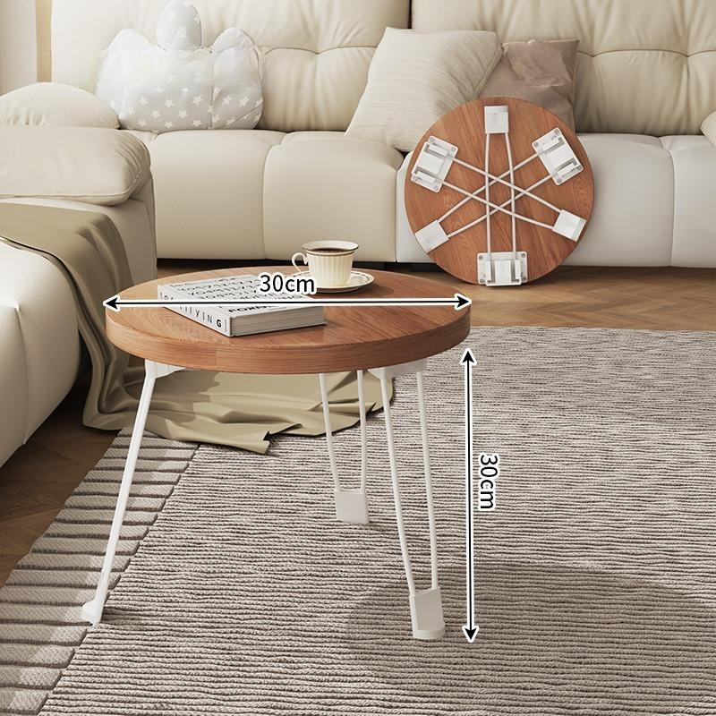 Folding Coffee Table Round Side Tables Minimalist Modern Table Multifunctional Portable Simple Living Room Small Sofa Tables