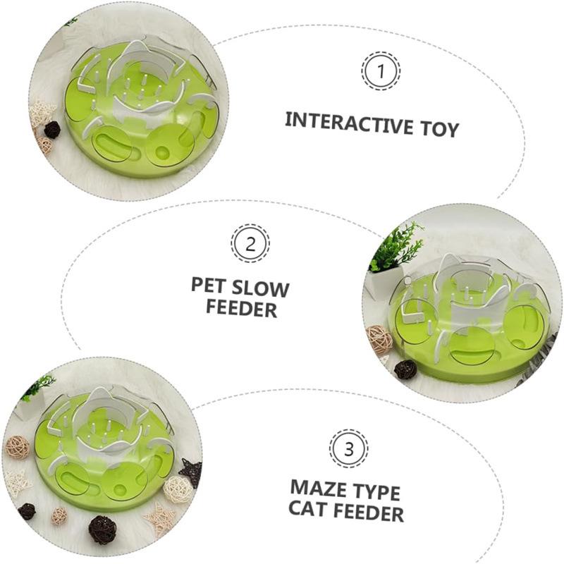 Grenzüberschreitendes Katzenlabyrinth Slow Feeder Puzzle-Napf - Anti-Schling-Trainingsspielzeug