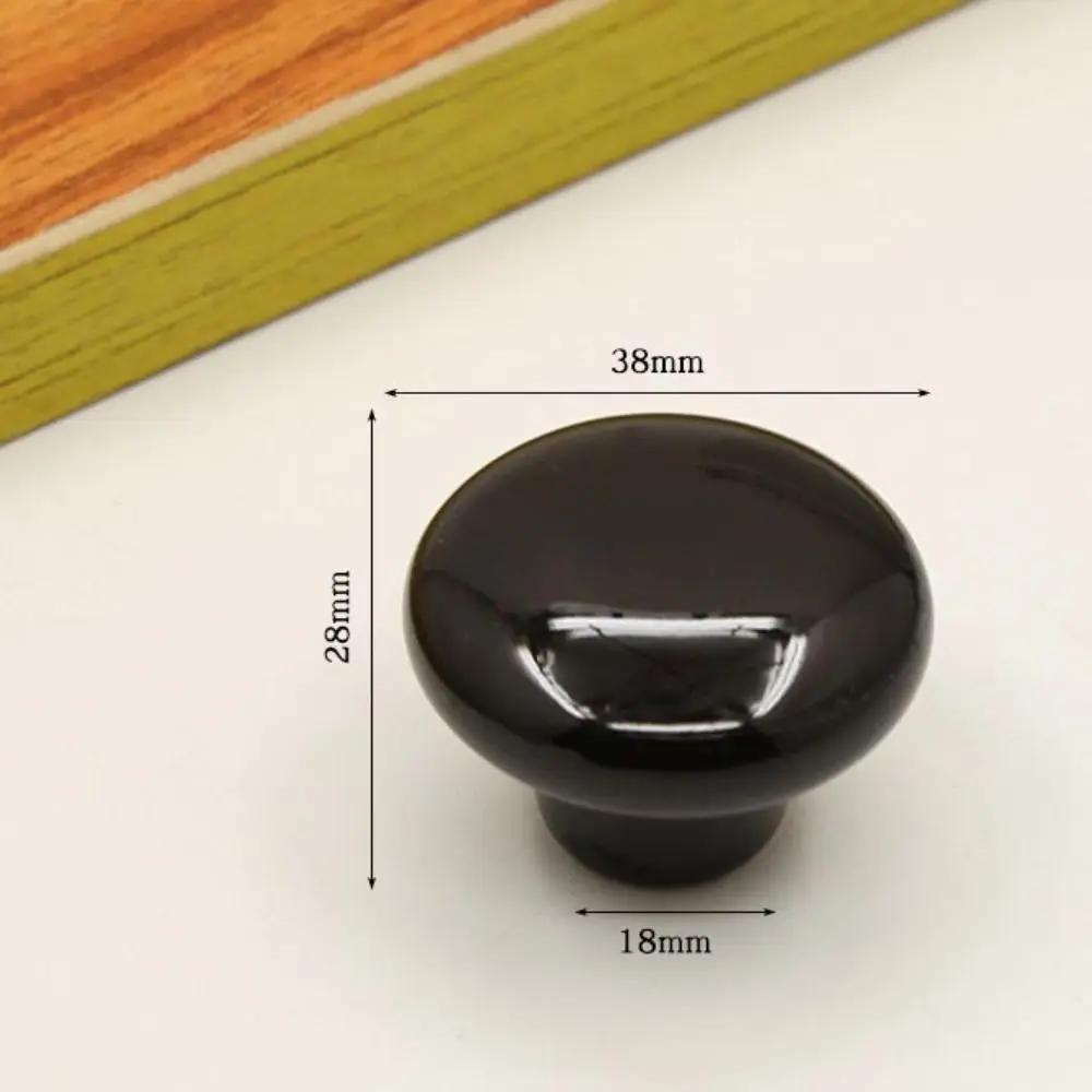 Retro Single Hole Ceramic Cabinet Knob Round European Style Door Pull Handles Vintage Drawer Knobs Kitchen