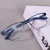 Men Business Full-Frame Design Reading Glasses Blue Light Blocking Flexible Classical Retro Presbyopia Eyeglasses With Spring +1