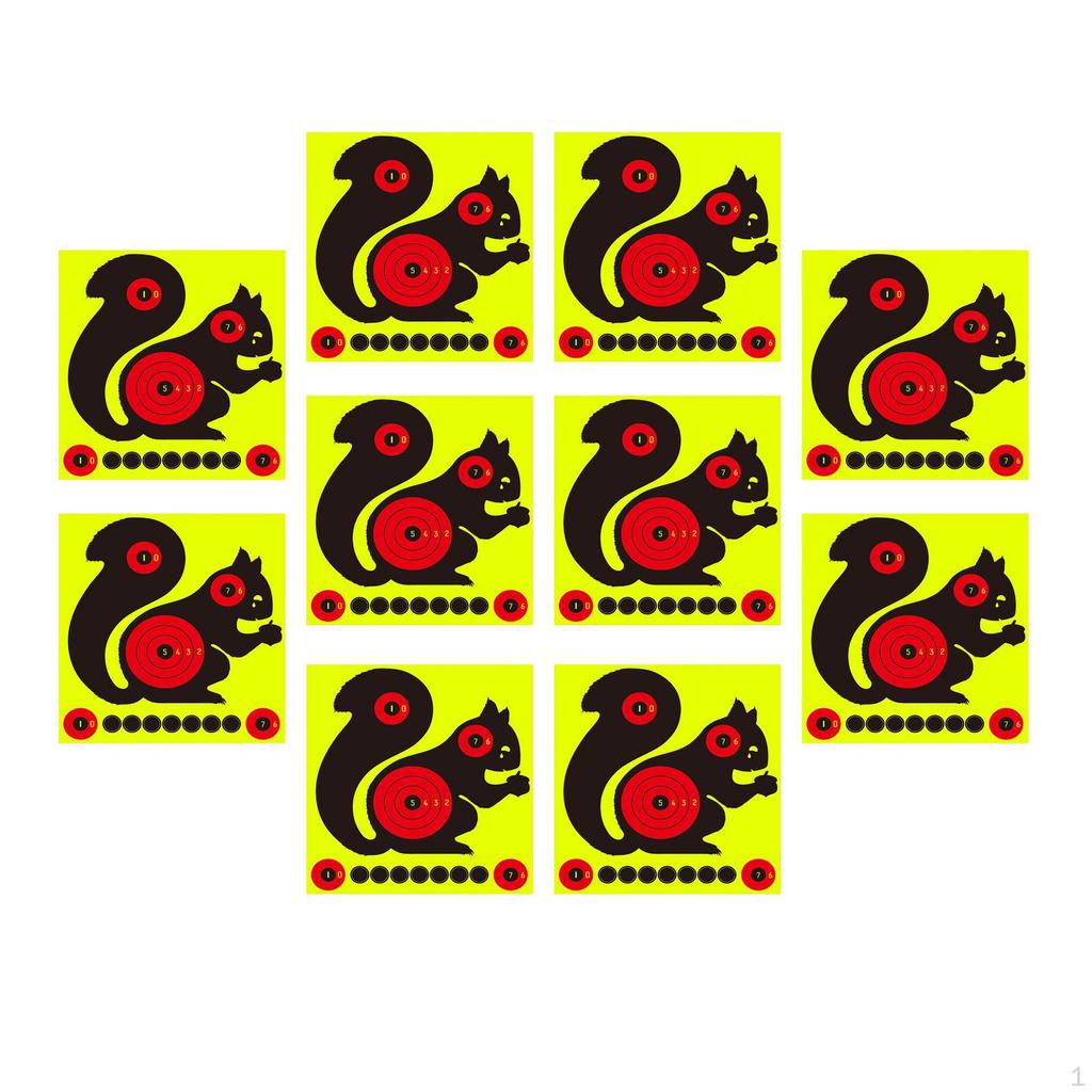 10 Pack of Paper Targets, Self Stickers for Garden Range