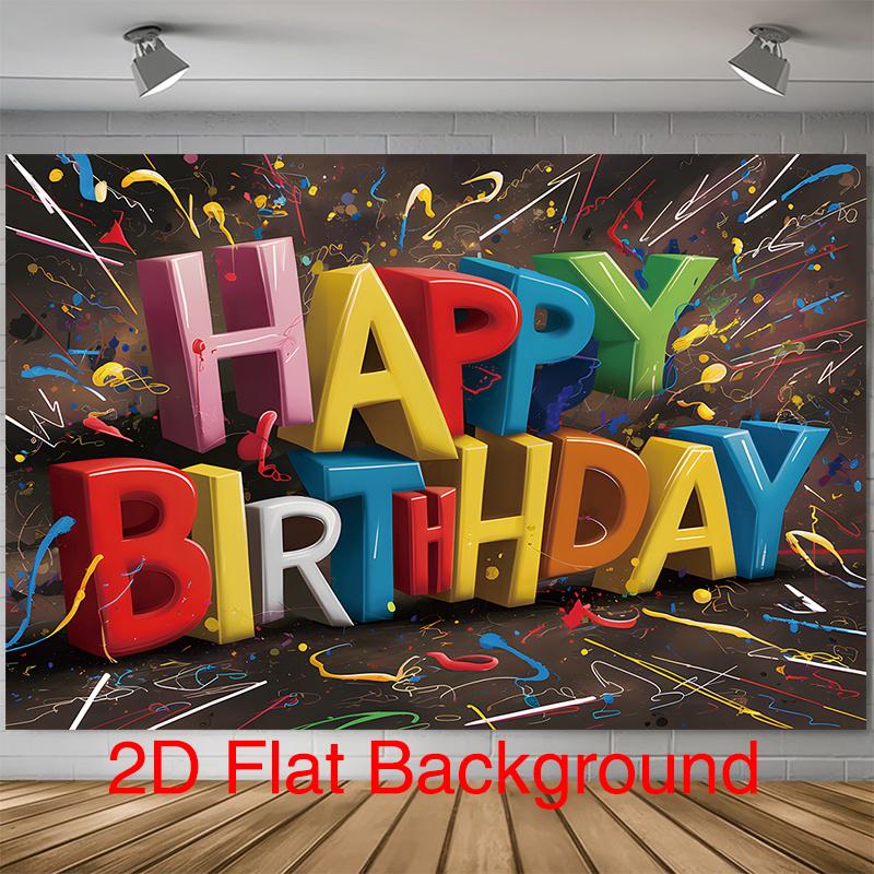 Party Backdrop Flat Letters Graffiti Style Decorating Homes Bars Cafes Restaurants Celebration Photo Booth Party Decor