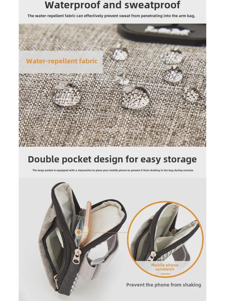 Breathable Running Arm Bag for Mobile Phones - Unisex Fitness Strap