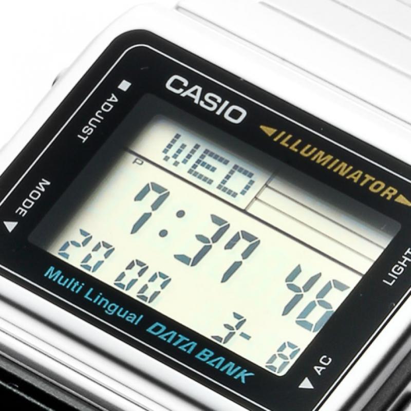 Casio Dbc 611 1df  Dbc 611 1  Databank Digital Square Vintage Retro Telemo Public Metal Watch