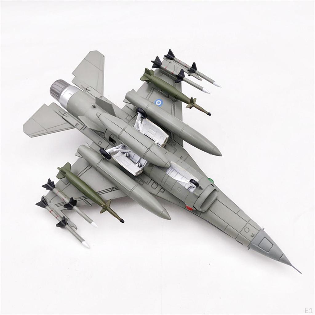 1:72 F16 Diecast Fighter Model with Base Desktop Decor Aviation Commemorate Stimulated Airplane