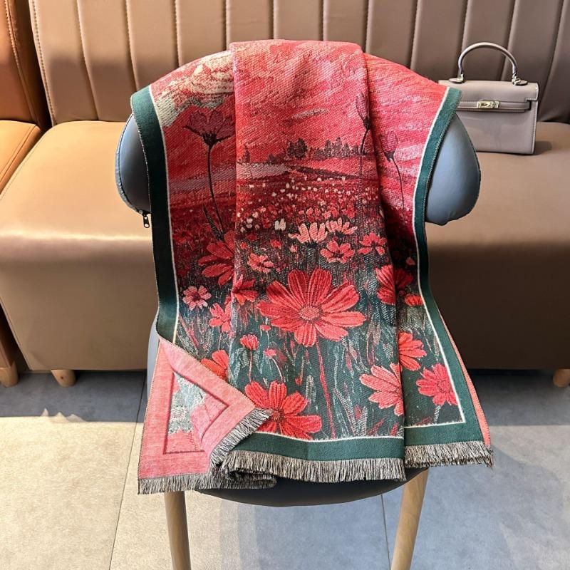 Winter printing atmosphere air-conditioned room shawl scarf warm blanket new fashion office warm shawl
