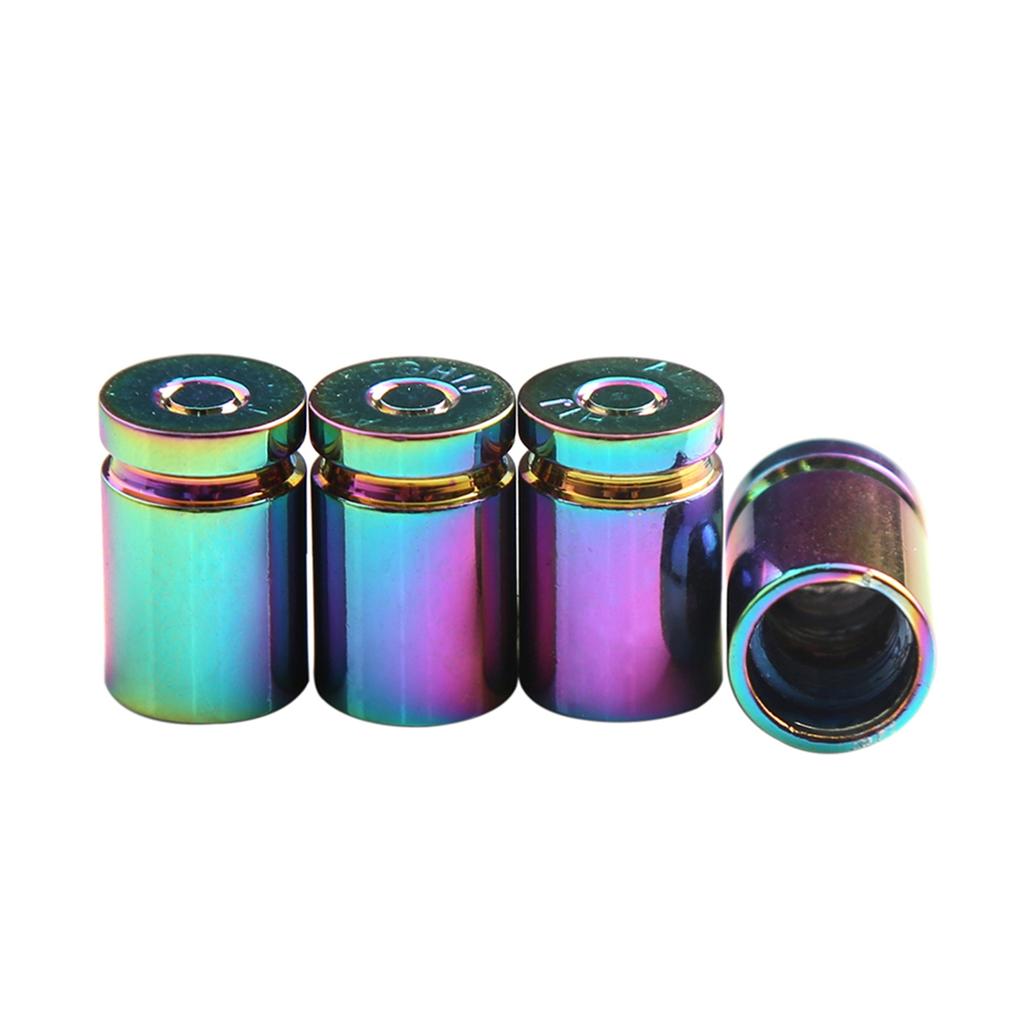 4Pcs Tire Valve Stem Cover Caps Aluminum Car Wheel Air Pressure Valve Cap Shell Dust Cap for Automotive Motorcycles