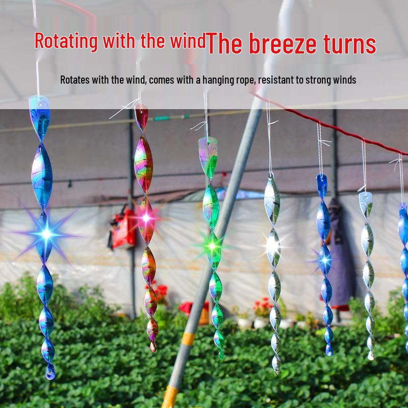 Exclusive New Bird Repeller: Wind-Powered Spiral Flashing Tape & Laser Scarer