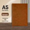 Solid Color A5 Leather Notebook: Retro Design for Business, Students, and Exams