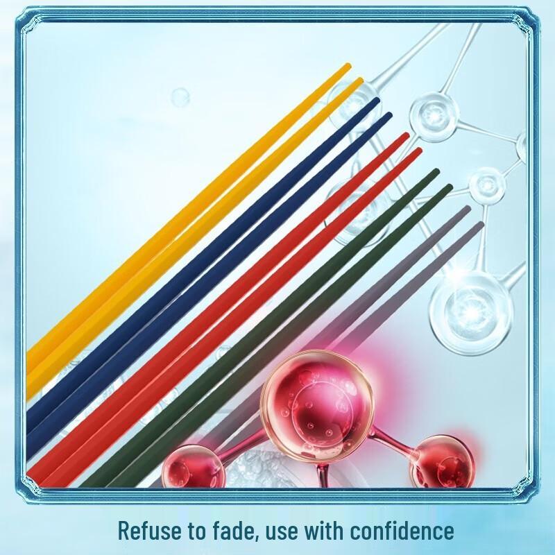 TIBORANG Crystal Anti-slip Hexagonal Alloy Chopsticks Set