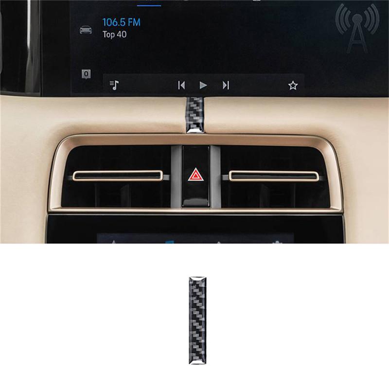 Black Car Interior Decoration Protection Carbon Fiber Sticker For Porsche Taycan 2019-2025 Auto Styling Accessories