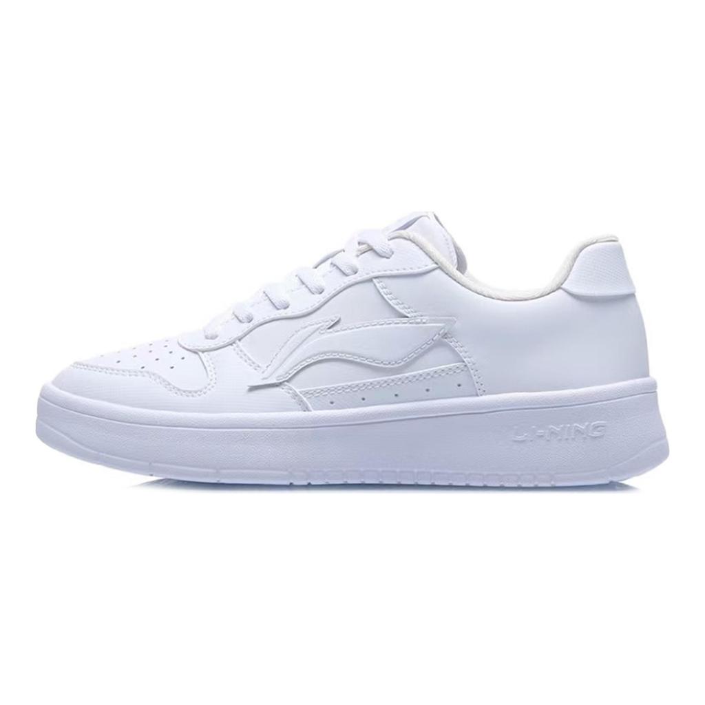 Li Ning Floating Boat Box, Glücksklee Abriebfest Rutschfest Niedrig geschnittene Skateboard-Schuhe Damen Grün Weiß AGCS420-6(TeamA-S-BOX)