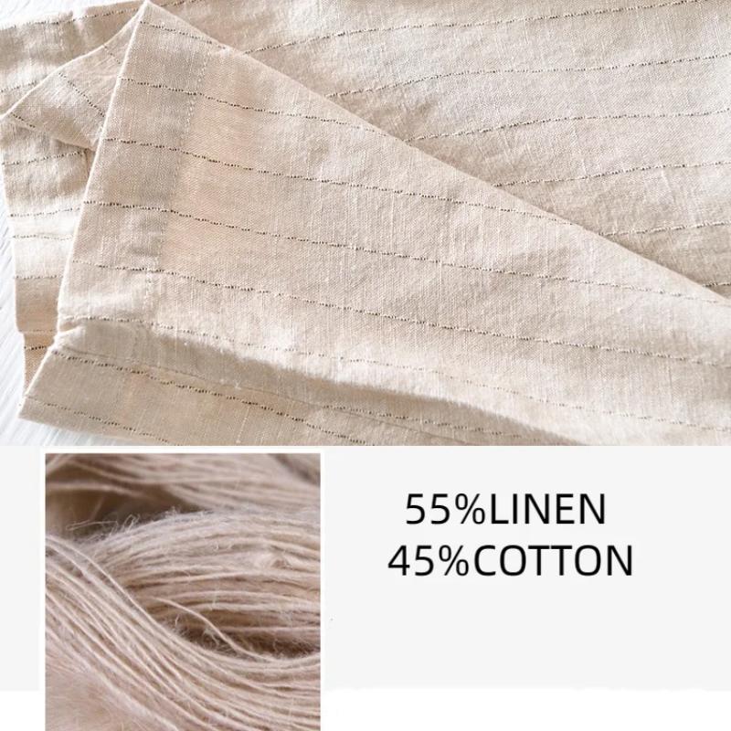 Summer Fashion Striped Men's Shorts Breathable Beach Baggy Short Pants Harajuku Style Daily Casual 55linen45cotton Shorts Youth