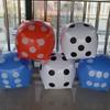 13.7 Inch Jumbo Inflatable Dice By Novelty White And Black Giant Dice For Indoor And Outdoor Broad Game