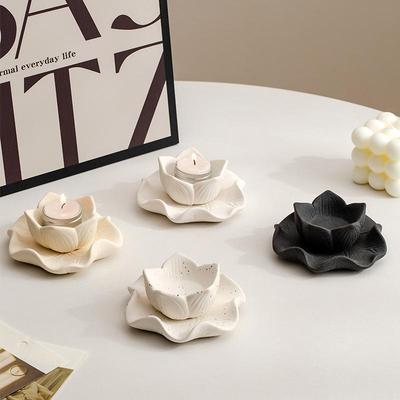 Lotus Ceramic Candle Holder for Buddha Home Decor