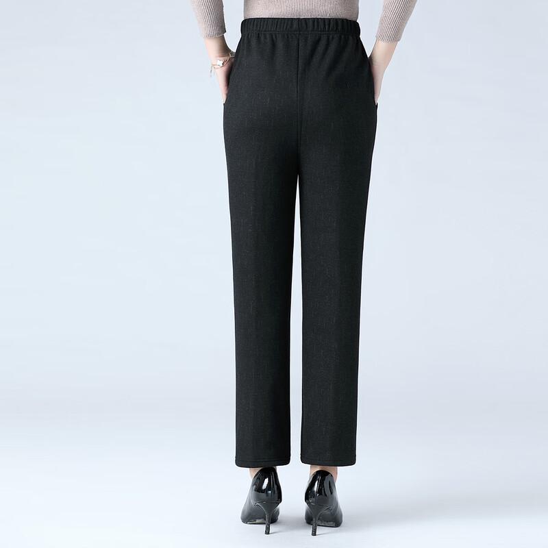 Women's Thickened Velvet Lined Elastic Waist Casual Pants