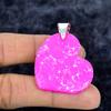 Copper Pink Turquoise Gemstone 925 Sterling Silver Jewelry Pendant 1.85" M-3348