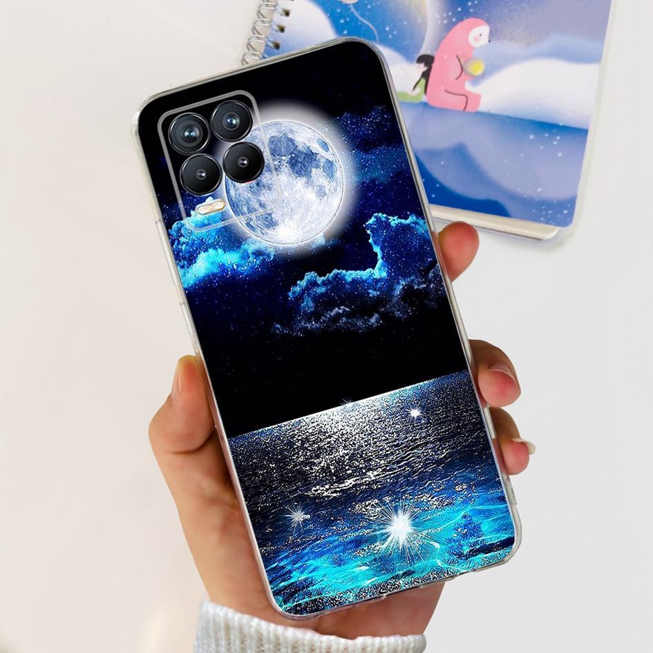 For Realme 8 Pro Case Fashion Flower Love Heart Soft Silicone Clear Cover For Realme 8 5G RMX3241 Funda on Realme8 RMX3085 Coque
