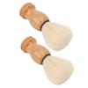 Mini Shaving Brush Synthetic Wooden Handle Soft Men Shaving Brush for Travel Home Use