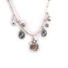 Les Trésors De Lily [J7942] - Silver Gray 'Scarlett' Designer Necklace