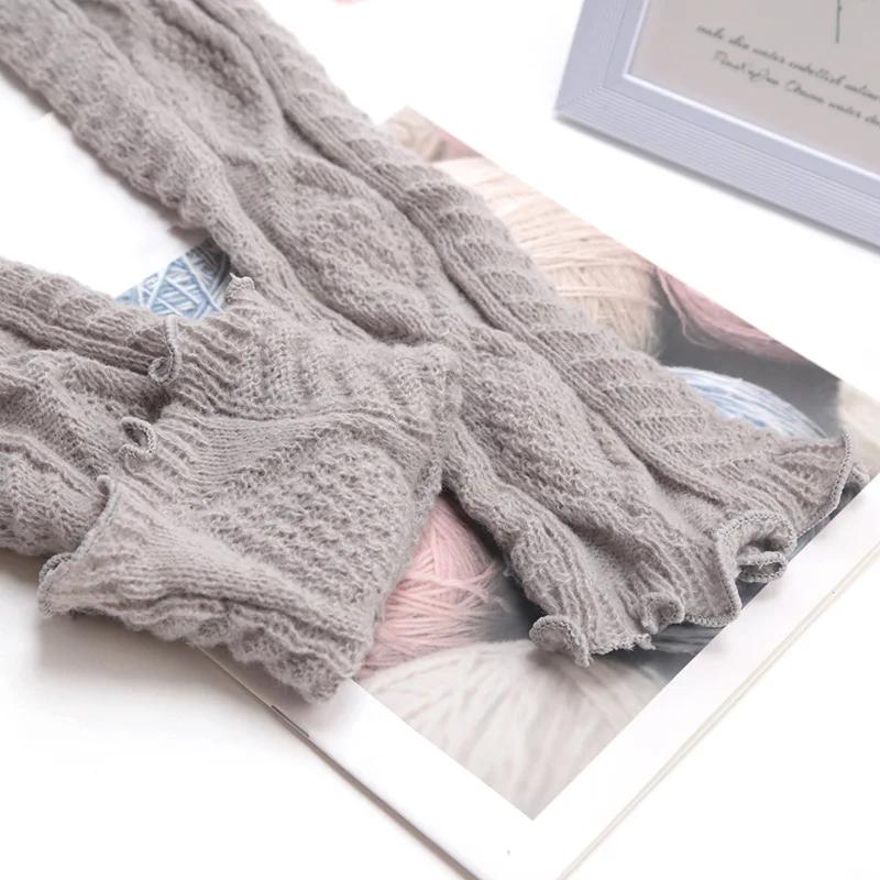 New Spring Japanese Style Lolita Warm Leg Thin Knitted Socks Girl Foot Covers Leg Warmers for Women Knee Warmers JK Socks