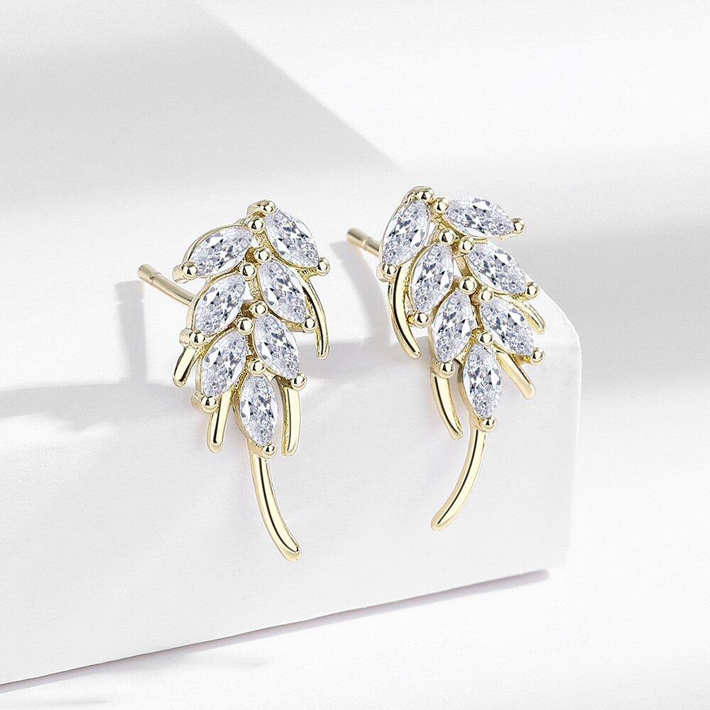 

Простые серьги-гвоздики из цельного циркония с бриллиантами, персонализированные геометрические серьги с бриллиантами Temperament Flash, универсальные женские украшения для ушей