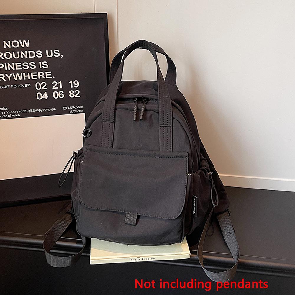 

Double Shoulder Backpack Niche Design Travel Bag Large Capacity Couple Casual Tote Bag Lightweight Daily Outing Handbag чёрный