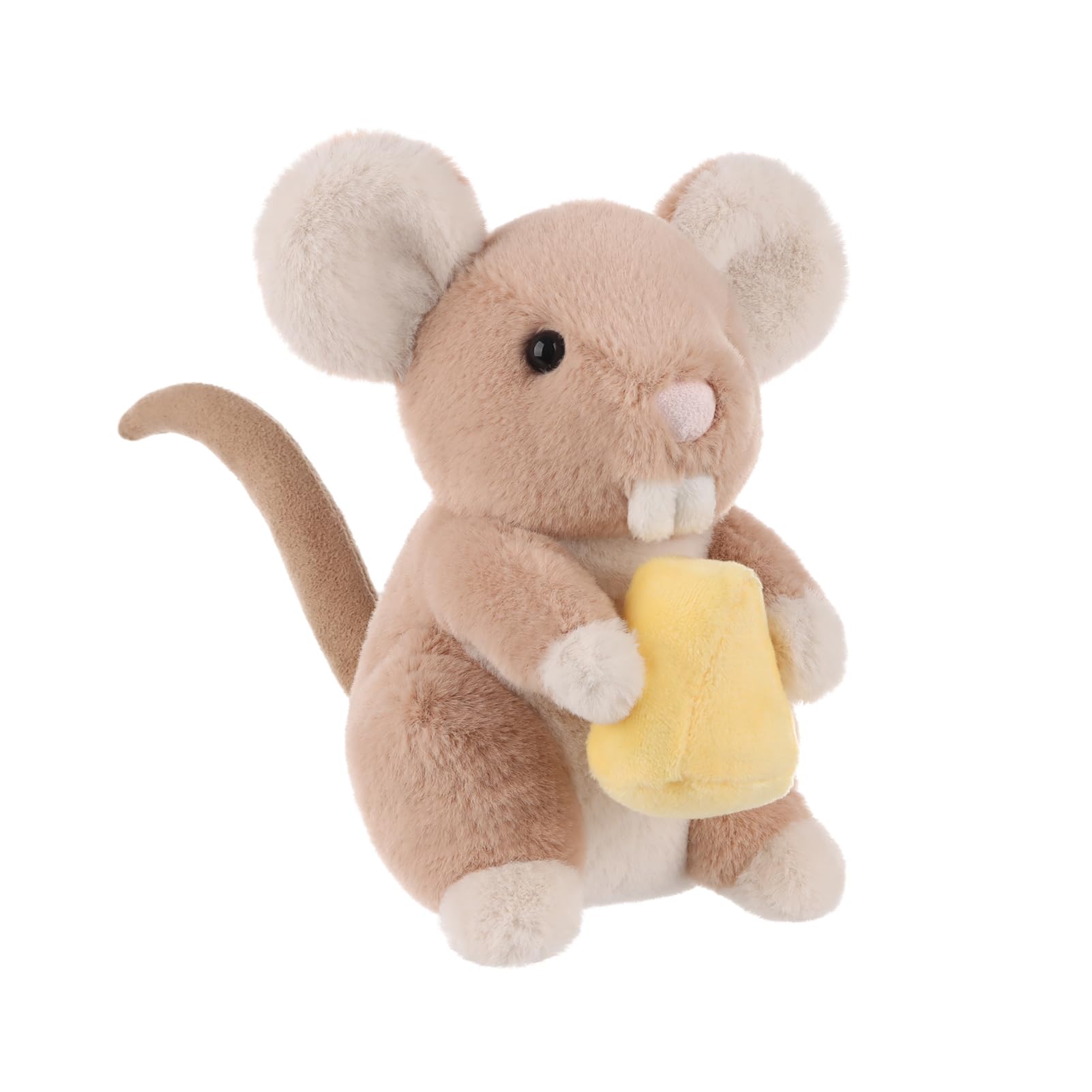 

Apricot Lamb Cheese Rat Plush Toy for Soft and Cute Fluffy Cheese Rat for Girls and 15cm Kids, Boys, бежевый