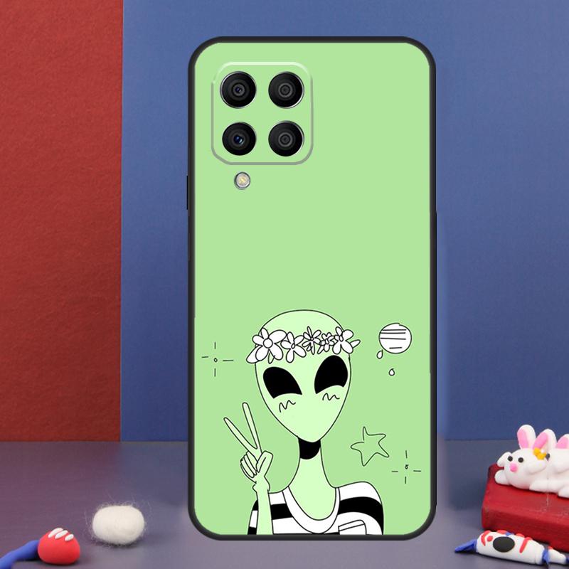 Cartoon Alien Case For Samsung Galaxy M32 M52 M12 M16 M14 M54 M13 M33 M53 M56 M36 M31 M11 M35 M55 M15 M06