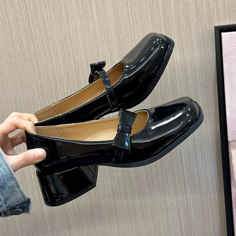 Fashion White Shoes Heels Pink Lolita Shoes Heels Women Mary Jane  Vintage High Heel Japanese Style Black College Student Shoes