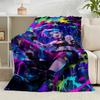 1PC Fantasy Warrior Jing Flannel Blanket Gift, Suitable for Both Men And Women, Soft Ideal for Beds And Sofa, Birthday Or Christmas Gift