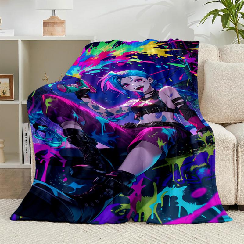 1PC Fantasy Warrior Jing Flannel Blanket Gift, Suitable for Both Men And Women, Soft Ideal for Beds And Sofa, Birthday Or Christmas Gift
