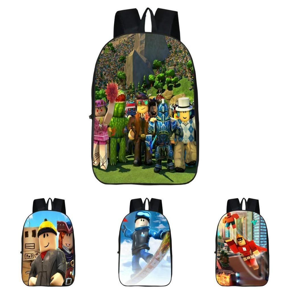 Roblox Pattern Kids School Backpack With Large Capacity And Durable Polyester Material
