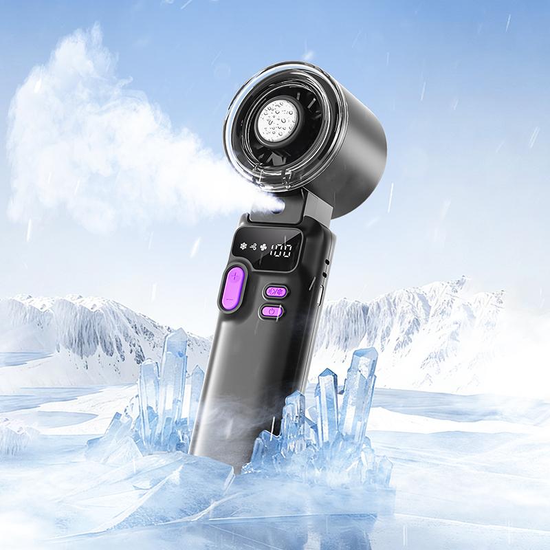 K827 Handheld Fan Home Outdoor Fast Heat Dissipation 199-Gear High Speed Fan with Wind Gear Digital Display