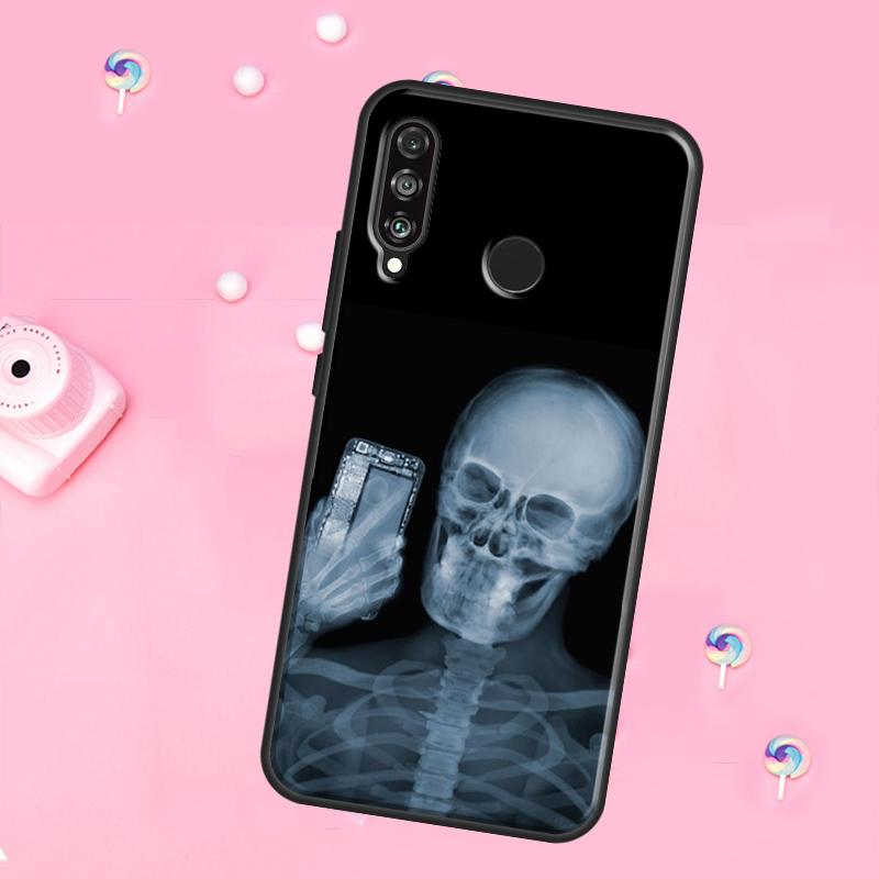 xray art aesthetic Skull For Huawei Nova 10 9 SE 3i 7i 8i 11i 12i Y73 Y90 Y70 Y72 Y61 Y91 P60 Pro P30 P40 Lite Case