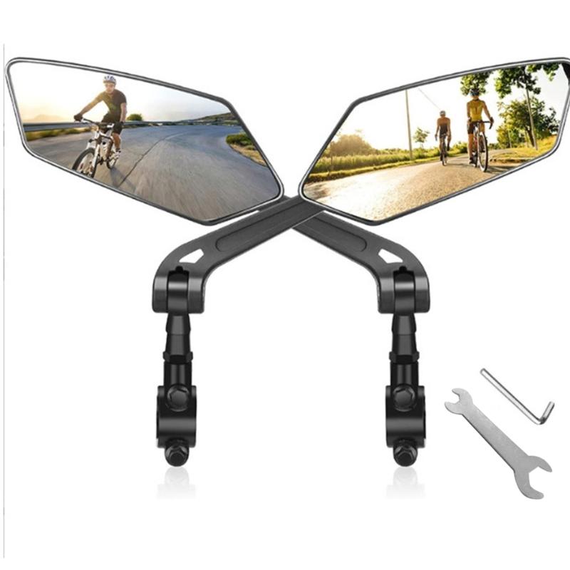 Bike Looking Glass Set Universals Reflective Bike Looking Glass Durability Rear View for Strengthen Safety in Cycling