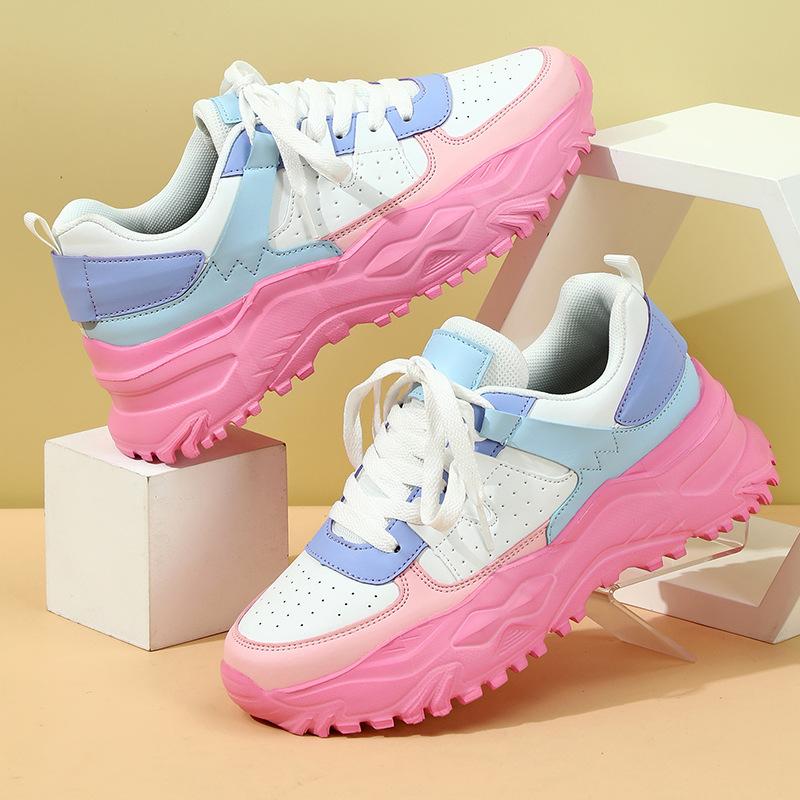 Women Chunky Casual Sneakers Breathable Wedge Platform Trainers Fashion Walking Shoes Size 35-45 Everyday Comfort