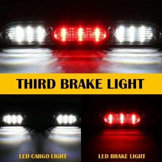 For 15-20 Ford F150 Black F-150 LED 3RD Third Rear Brake Stop Light W/Cargo Lamp