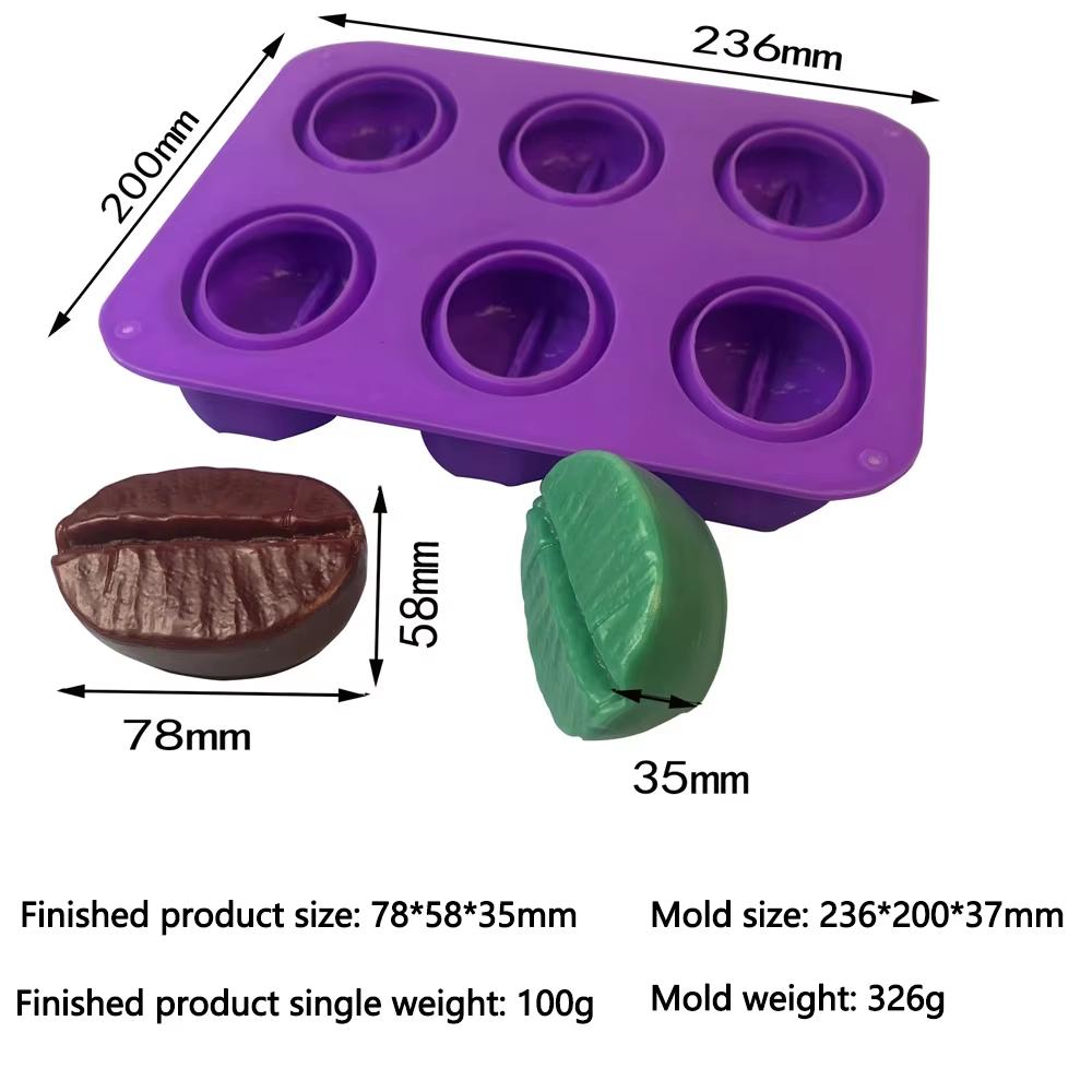 6 Holes Handmade Soap Silicone Mold Various Aromatherapy Candle Molds DIY Handmade Baking Cake Chocolate Ice Mold