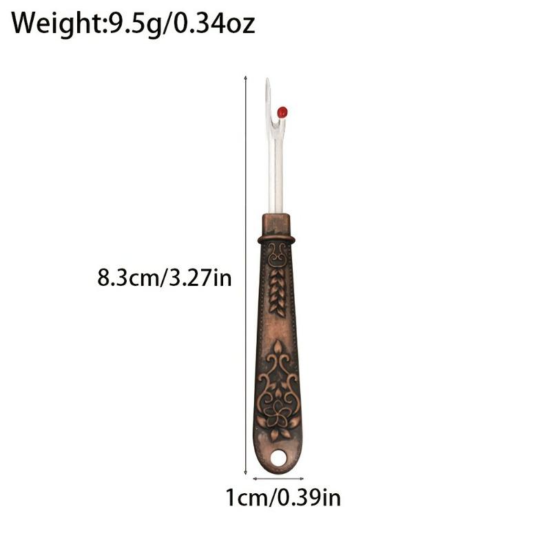 Mini Small Thread Remover Retro Metal Thread Remover Cross Stitch Embroidery Thread Picker Open Button Eye Hole Household Portable