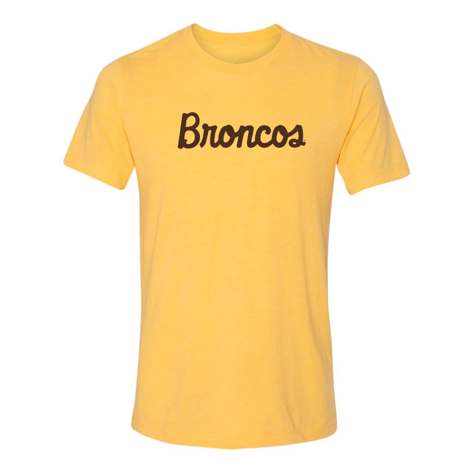 Western Michigan Broncos Script Wordmark Canvas Triblend T-Shirt - Gold M
