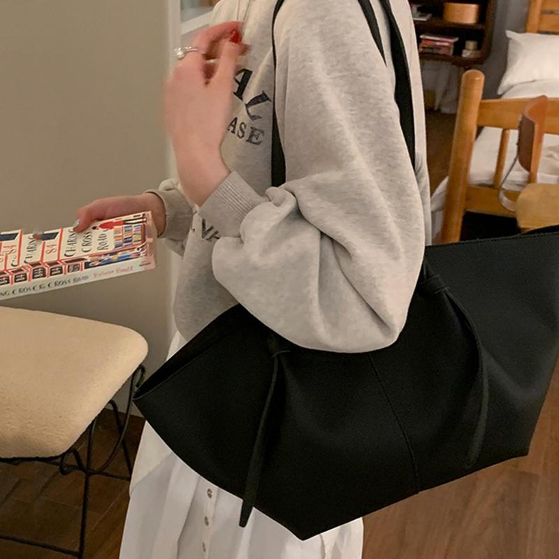 

Осень Новая Брендовая Большая Сумка-Тоут Набор Для Женщин ПУ Однотонная Большая Вместимость На Плечо Сумки-Шопперы Дизайнерские Сумки 53x10.5x26cm