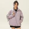 Mens Winter Thick Puffer Jacket Loose Streetwear Casual Warm Coat Solid Color