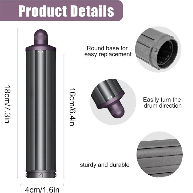 Hair Curling Barrels Attachments For Dyson Airwrap Styler, 40Mm Replacement Parts