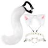 3pcs Cute Cat Costume Accessories Cat Ears Hairpin+Plush Tail +Bell Collar for Performance Cosplay Carnival and Party Dress Up