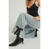 Foreign Trade Original Order PAC * Sun Lena Light Indigo Bow Wide Leg Straight Slimming Low Waist Super Baggy Jeans