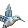 Wood Hummingbird Wall Art Vintage Flying Blue Bird Sculpture Rustic Wall Hanging Decoration for Home Bedroom Living Room Decor